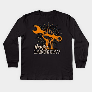 Happy Labor Day Kids Long Sleeve T-Shirt